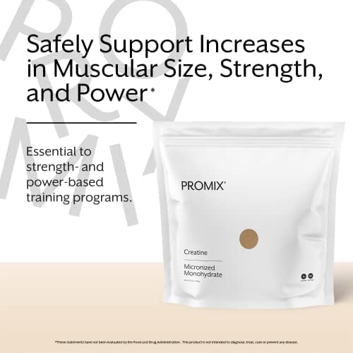 ProMix Creatine Monohydrate Powder, Unflavored - 180 Servings, 5g of Micronized Creatine per Serving - Increase Muscle Gain, Strength & Power & Supports Recovery - Gluten-Free