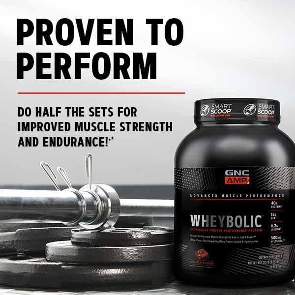 GNC AMP Wheybolic Whey Protein Powder Isolate with BCAA | Targeted Muscle Building and Workout Support Formula | Gluten Free | Fruity Crisps | 25 Servings