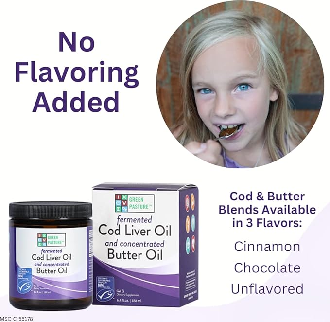 Green Pasture Butter Oil/Fermented Cod Liver Oil Blended Gel - 6.4 oz.- Vitamin A & D- EPA - DHA - Omega Fatty Acids (Unflavored)