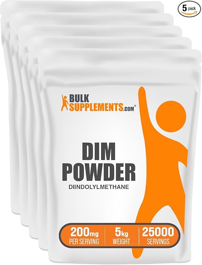 BulkSupplements.com DIM Powder (Diindolylmethane) - DIM Supplement for Liver Support - Gluten Free, Soy Free Powder - 200mg per Serving (5 Kilograms - 11 lbs)