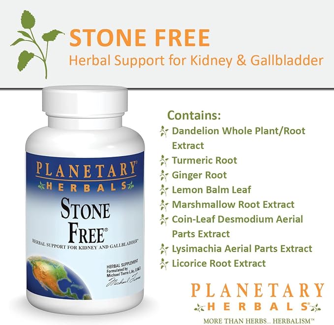 PLANETARY HERBALS Stone Free, Herbal Support for Kidney and Gallbladder, 270 Count