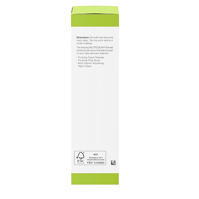 Neutrogena Naturals Multi-Vitamin Nourishing Daily Face Moisturizer with Antioxidant Bionutrients & Vitamins B, C & E, Non-Comedogenic & Sulfate-, Paraben-, Phthalate- & Dye-Free, 3 fl. oz