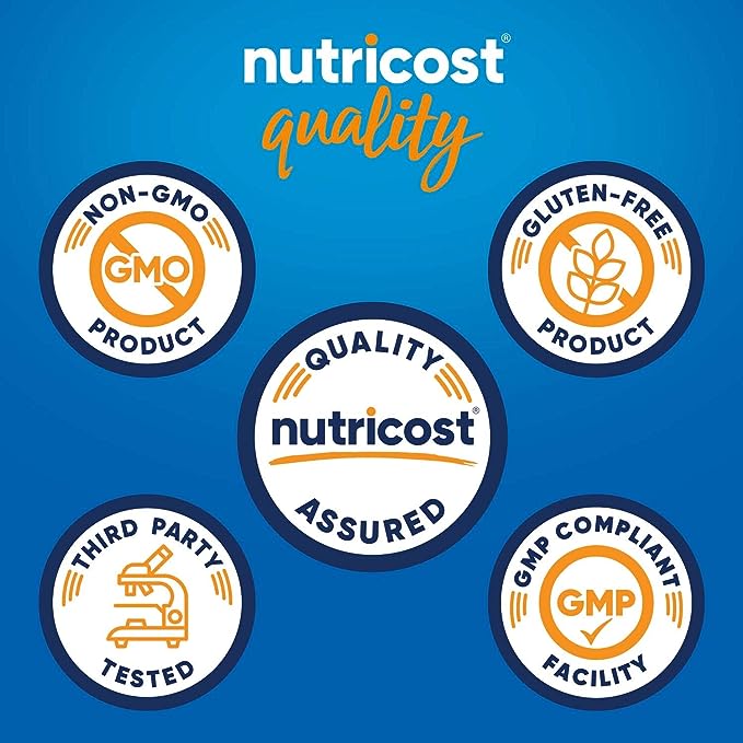 Nutricost Grass-Fed Whey Protein Isolate (Unflavored) 2LBS - Non-GMO, Gluten Free, Pure Protein