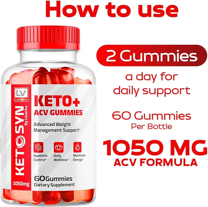 (5 Pack) KetosynKeto ACV Gummie Advanced Formula, 300 Gummies for 5 Months