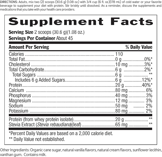 Biochem 100% Whey Isolate Protein - Vanilla Flavor – 48.5 oz. - Pre & Post Workout - 20g of Vegetarian Protein - Easily Digestible - Easy to Mix – 45 Servings