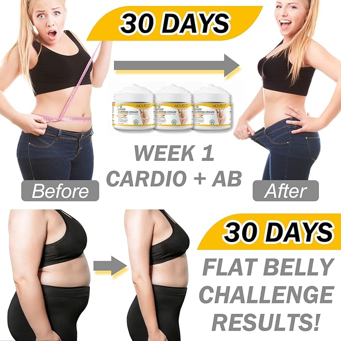 2PCS VOGSIG Ginger Slimming Cream - Anti Cellulite, Fat Burning, Tightening & Moisturizing, 1oz each