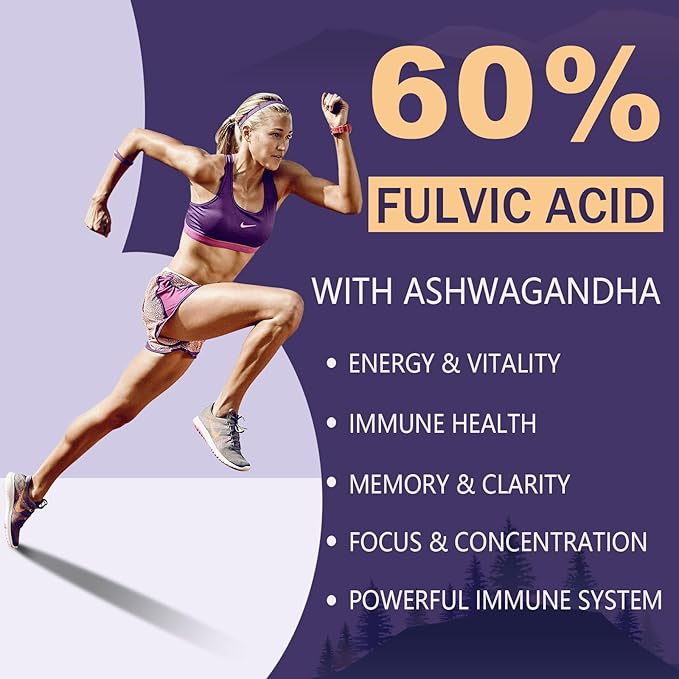 2000 MG Shilajit Supplement, Shilajit Resin Organic, Shilajit Capsules, 100% Pure Shilajit with 85+ Trace Minerals & 60% Fulvic Acid, Boost Energy & Immunity, Vegetarian, Natural, 60 Capsules