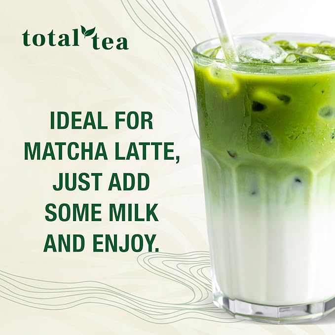 Organic Matcha Green Tea Powder (4-Oz) – Certified USDA Organic Powder for Matcha Latte, Tea, and Smoothies – Kosher, Non-Gmo, Antioxidant Rich by Total Tea