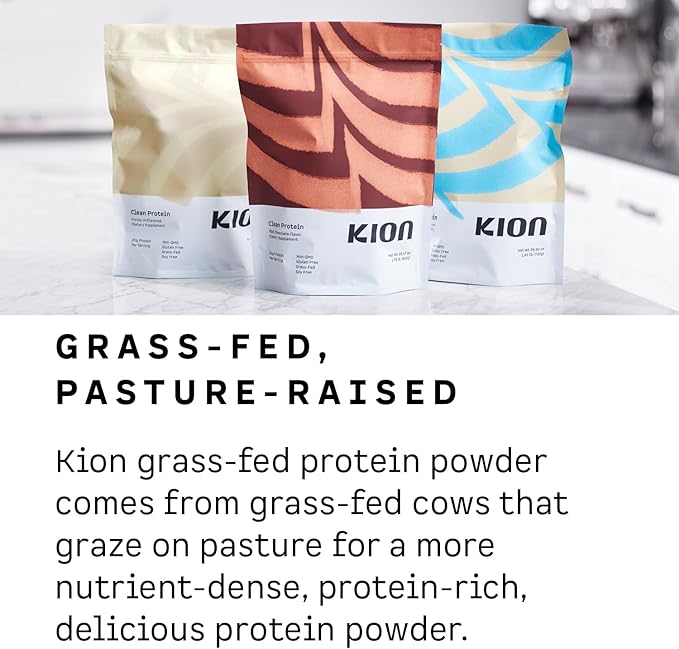 Kion Clean Protein | Grass-Fed & Pasture-Raised Whey Isolate Protein Powder | Smooth Vanilla | 30 Servings