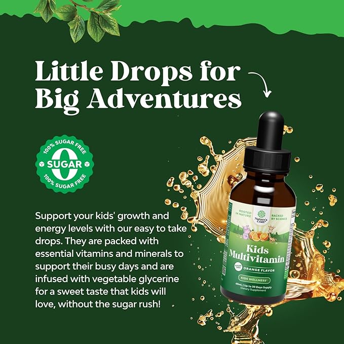 Liquid Multivitamin for Kids Immunity Support - Yummy Toddler Multivitamin Supplement with a C D3 E B6 and D3 Liquid Vitamins for Kids of All Ages - High Absorption Kids Liquid Multivitamin (2 Pack)