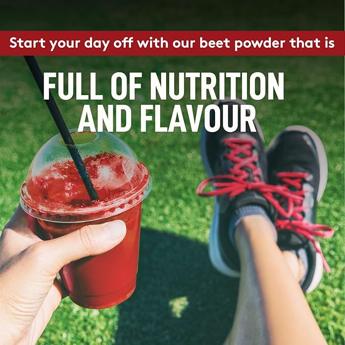 Beet Root Powder - 16oz, 100% Natural Nitric Oxide Booster, Beet Juice Powder, Superfood for Healthy Heart, Beets Powder Supplement, Beetroot Powder, 112 Servings,1lb