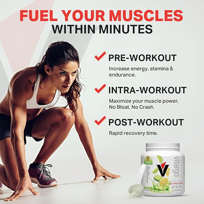 Vitargo Carbohydrate Powder | Feed Muscle Glycogen 2X Faster | 1 LB Lemon & Lime Pre Workout & Post Workout | Carb Supplement for Recovery, Endurance, Gain Muscle Mass