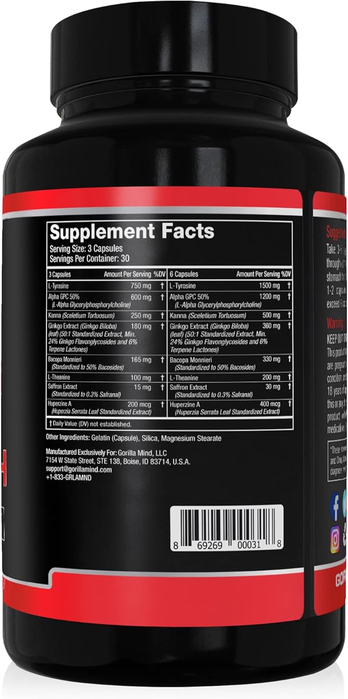 Gorilla Mind Smooth - 90 Capsules