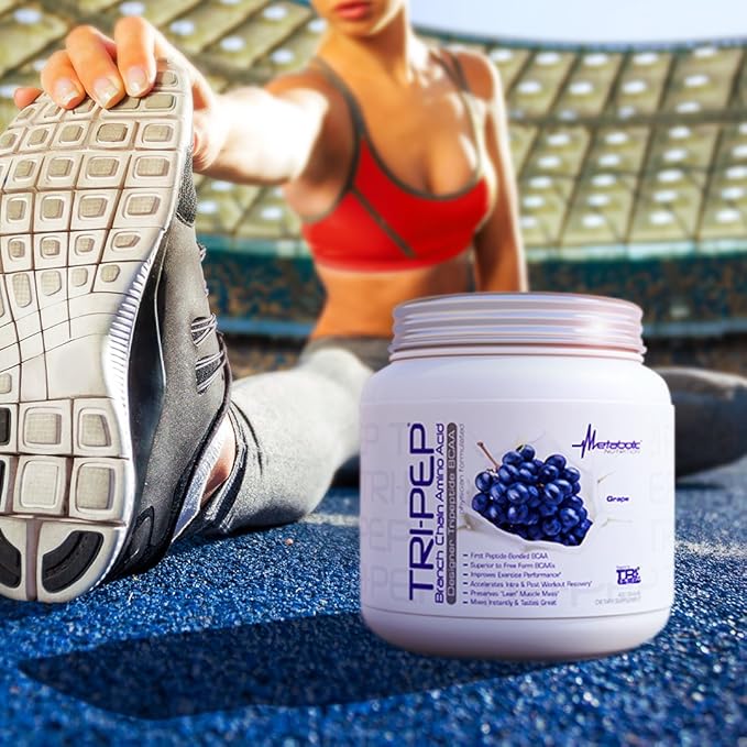 Metabolic Nutrition | TRIPEP - Tri-Peptide Branch Chain Amino Acid, BCAA Powder, Pre Intra Post Workout Supplement | Watermelon, 400 Grams (40 Servings)