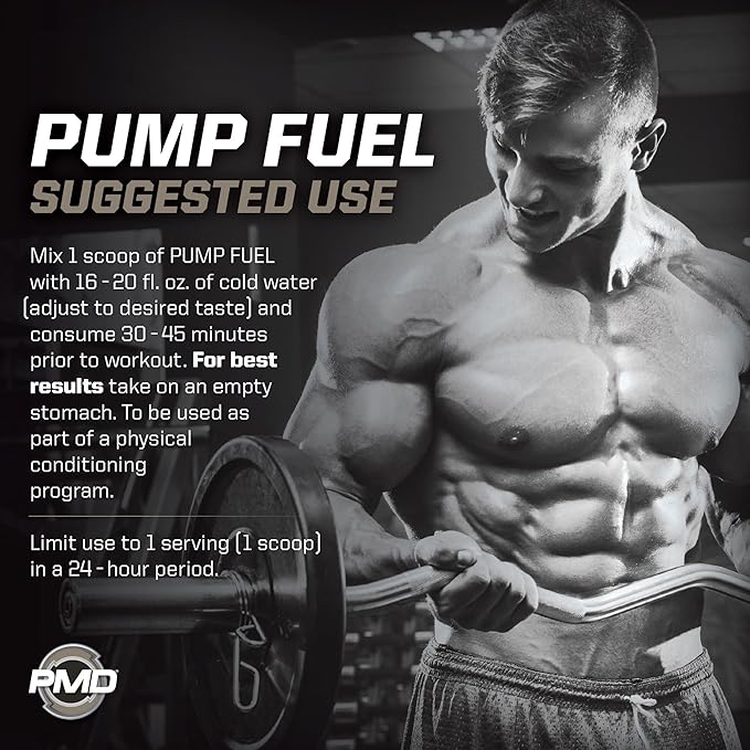 PMD Sports Ultra Pump Fuel Insanity - Pre Workout Drink Mix for Energy, Strength, Endurance, Recovery - Complex Carbohydrates and Amino Energy - Arctic Blue Blast (30 Servings)