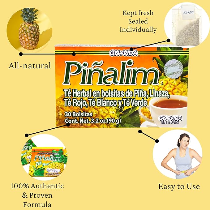 3 Boxes Te Pinalim Tea GN+Vida Tea Diet 90 Day Supply