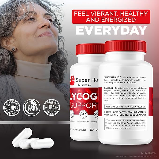 (3 Pack) Super Flow Glycogen, SuperFlow Glycogen Support Capsules, Super Flow Glyco Optimizer, Official SuperFlow Glyco Optimiser Capsules, Super Flow Detox Cleanse, Super Flow Glycol (180 Capsules)