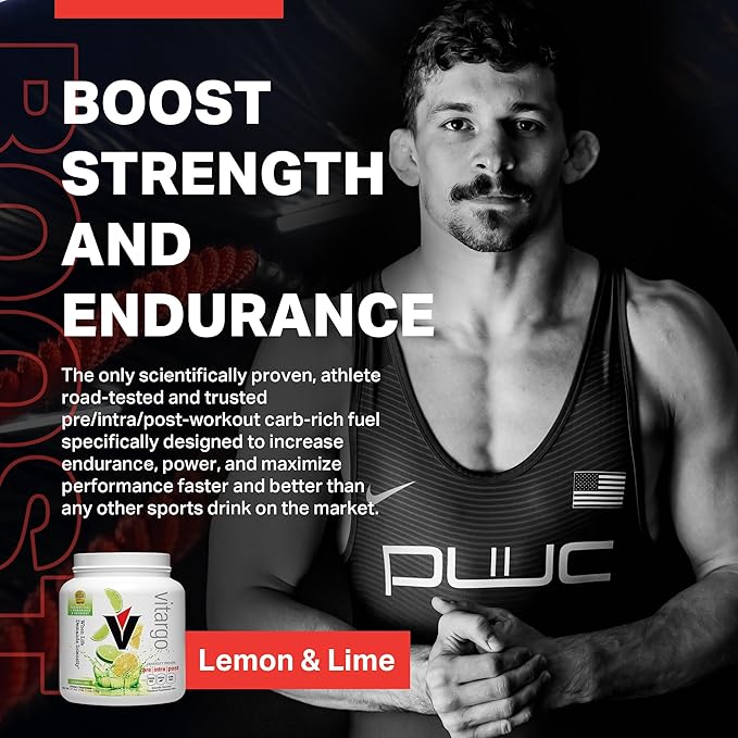 Vitargo Carbohydrate Powder | Feed Muscle Glycogen 2X Faster | 1 LB Lemon & Lime Pre Workout & Post Workout | Carb Supplement for Recovery, Endurance, Gain Muscle Mass