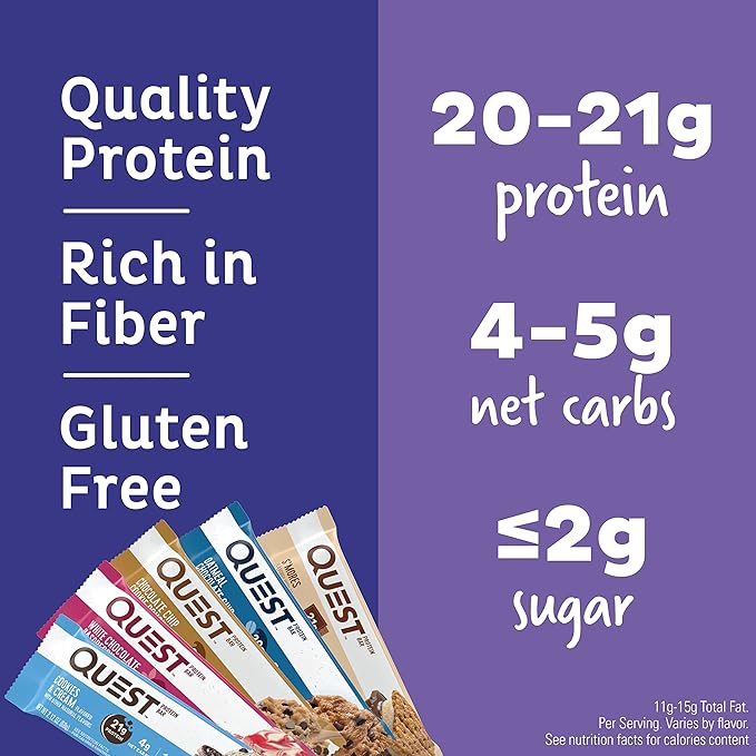 Quest Nutrition Ultimate Variety Pack Protein Bars, High Protein, Low Carb, Gluten Free, Keto Friendly, 12 Count