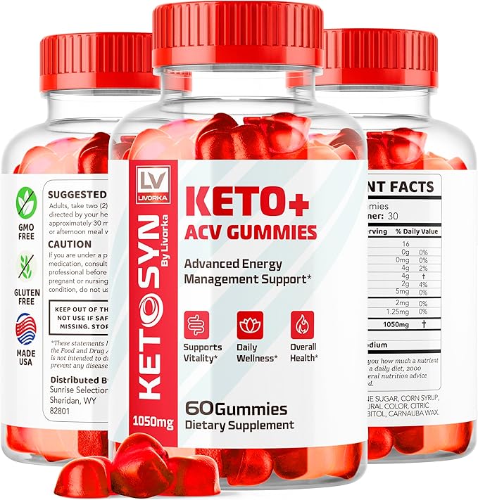(5 Pack) KetosynKeto ACV Gummie Advanced Formula, 300 Gummies for 5 Months