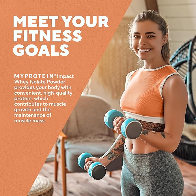 Myprotein Impact Whey Protein Isolate, 2.2 Lbs (30 Servings) Chocolate Brownie, 25g Protein & 6g BCAA Per Serving, Gluten-Free, Protein Shake for Muscle Strength & Recovery