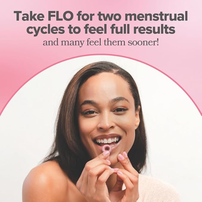 O Positiv FLO PMS Gummies for Women - Proactive PMS Relief - Targets Hormonal Breakouts, Bloating, Cramps, & Mood Swings with Chasteberry, Vitamin B6, & Lemon Balm - PMS Gummies (Pack of 1)-VitarraWellness