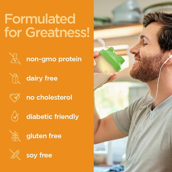 Vegansmart Naturade Plant Based Vegan Protein Powder - All-in-One Nutritional Shake Protein Blend - Gluten Free & Non-GMO - Chai (15 Servings)