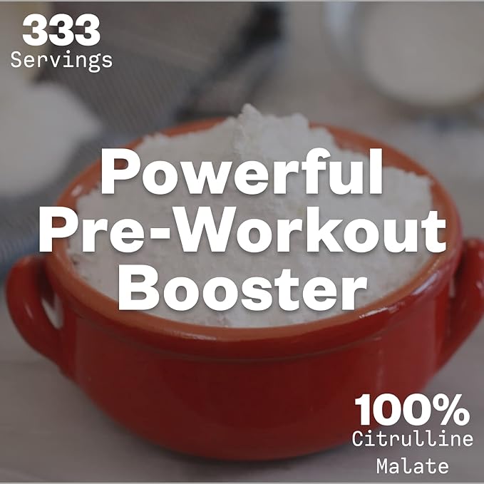 Citrulline Malate 2:1 Powder, 1 kg, Citrulline Supplement and Citrulline Nitrate for Strength Performance and Energy, Pre-Workout L Arginine L Citrulline Supplement Powder, 334 Servings