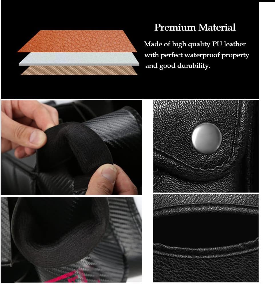 Car Backseat Organizer with Foldable Table Tray,Car Storage Organizer with Tablet Holder,Car Seat Back Protectors Kick Mats,Premium PU Leather Material,Compatible with Most Vehicles