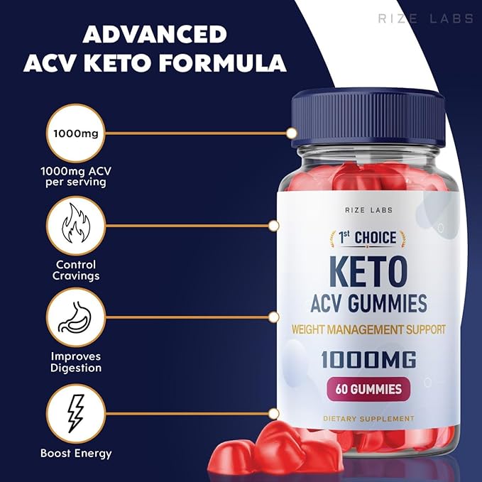 1st Choice Keto ACV Gummies - Advanced Weight Loss Support with Apple Cider Vinegar + ACV Supplement Belly Fat Diet (180 Gummies)
