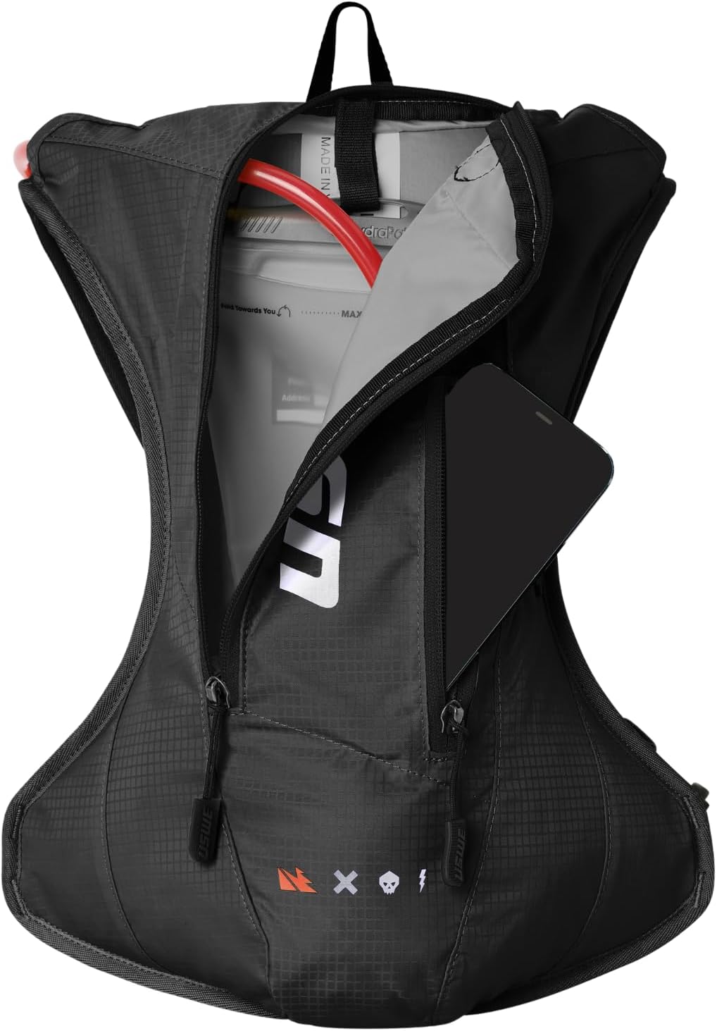 USWE Outlander Moto Hydration Pack, Running, Hiking Hydration Backpack with Water Bladder, Hydropack for Men and Women, Backpack Gear and Equipment for Cycling, MTB