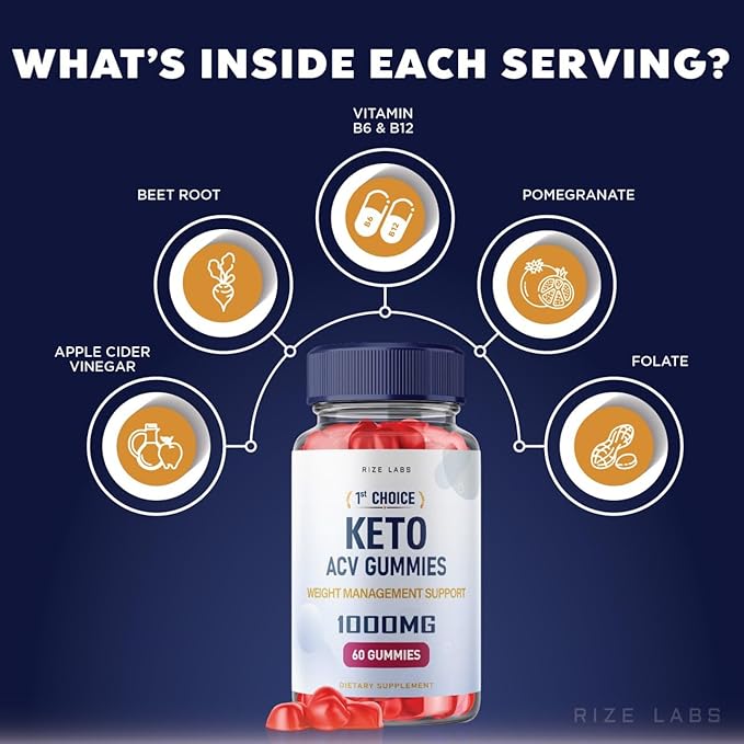 1st Choice Keto ACV Gummies - Advanced Weight Loss Support with Apple Cider Vinegar + ACV Supplement Belly Fat Diet (180 Gummies)