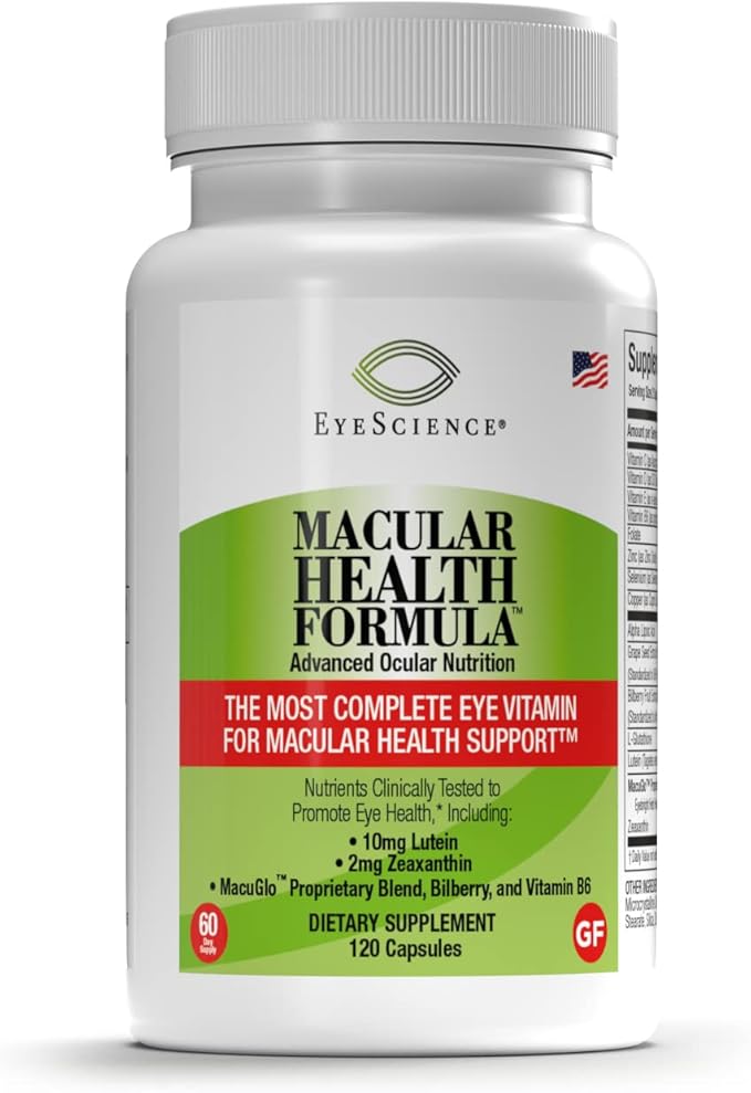 – Macular Health Formula – 120 Capsules – Complete Nutritional Supplement for Eye Health - Contains Lutein, Zeaxanthin, Vitamin C, D, E & B6-2-Pack-VitarraWellness