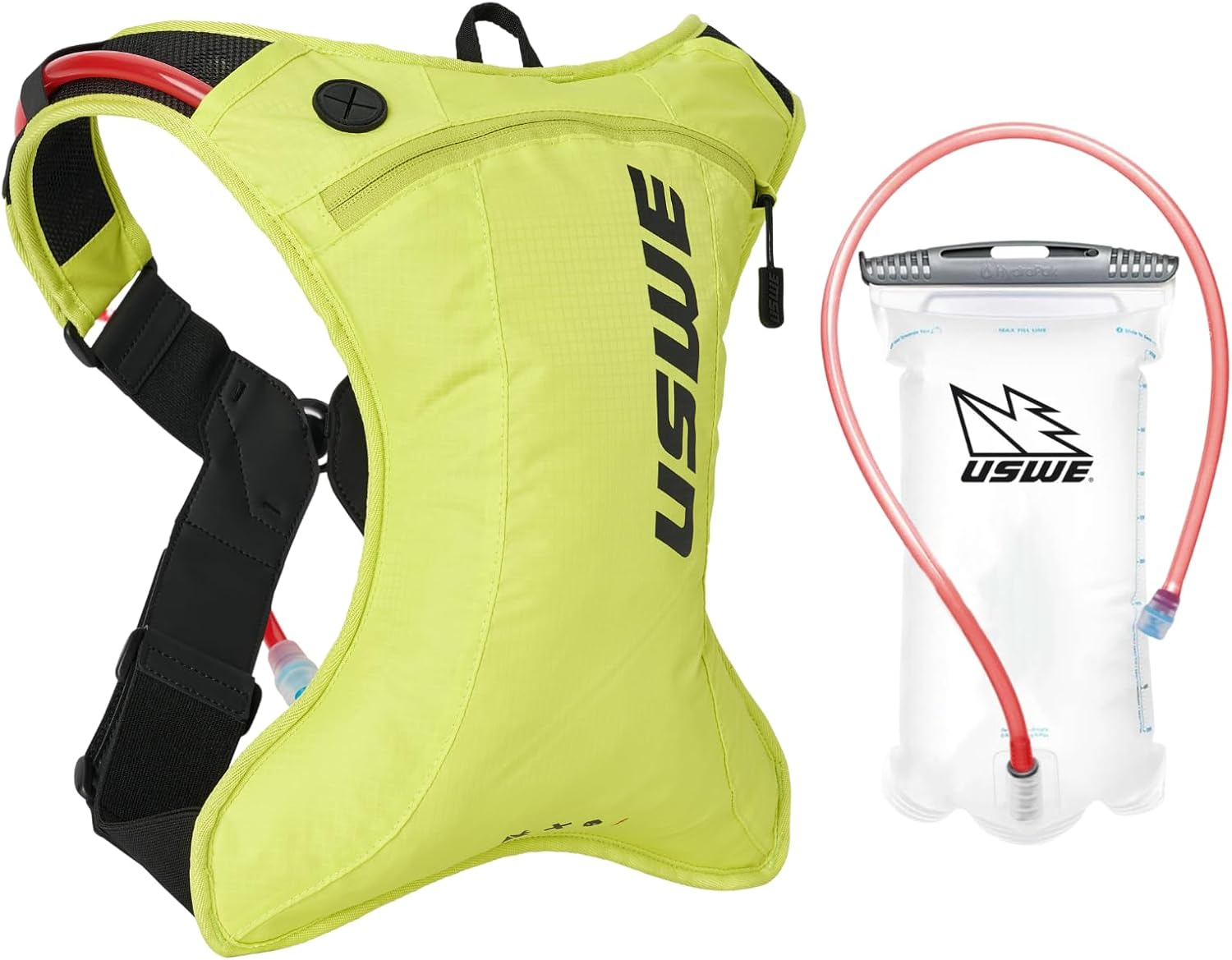 USWE Outlander Moto Hydration Pack, Running, Hiking Hydration Backpack with Water Bladder, Hydropack for Men and Women, Backpack Gear and Equipment for Cycling, MTB