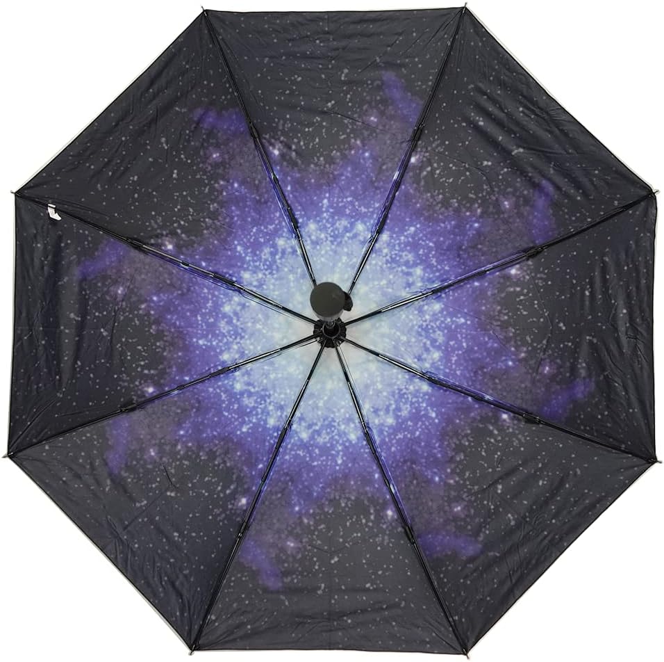 LLanxiry Compact Travel Umbrella, Mini Windproof Umbrellas for Rain & Sun, Small Lightweight Outdoor UV Umbrella, Portable Folding Umbrellas for Travel