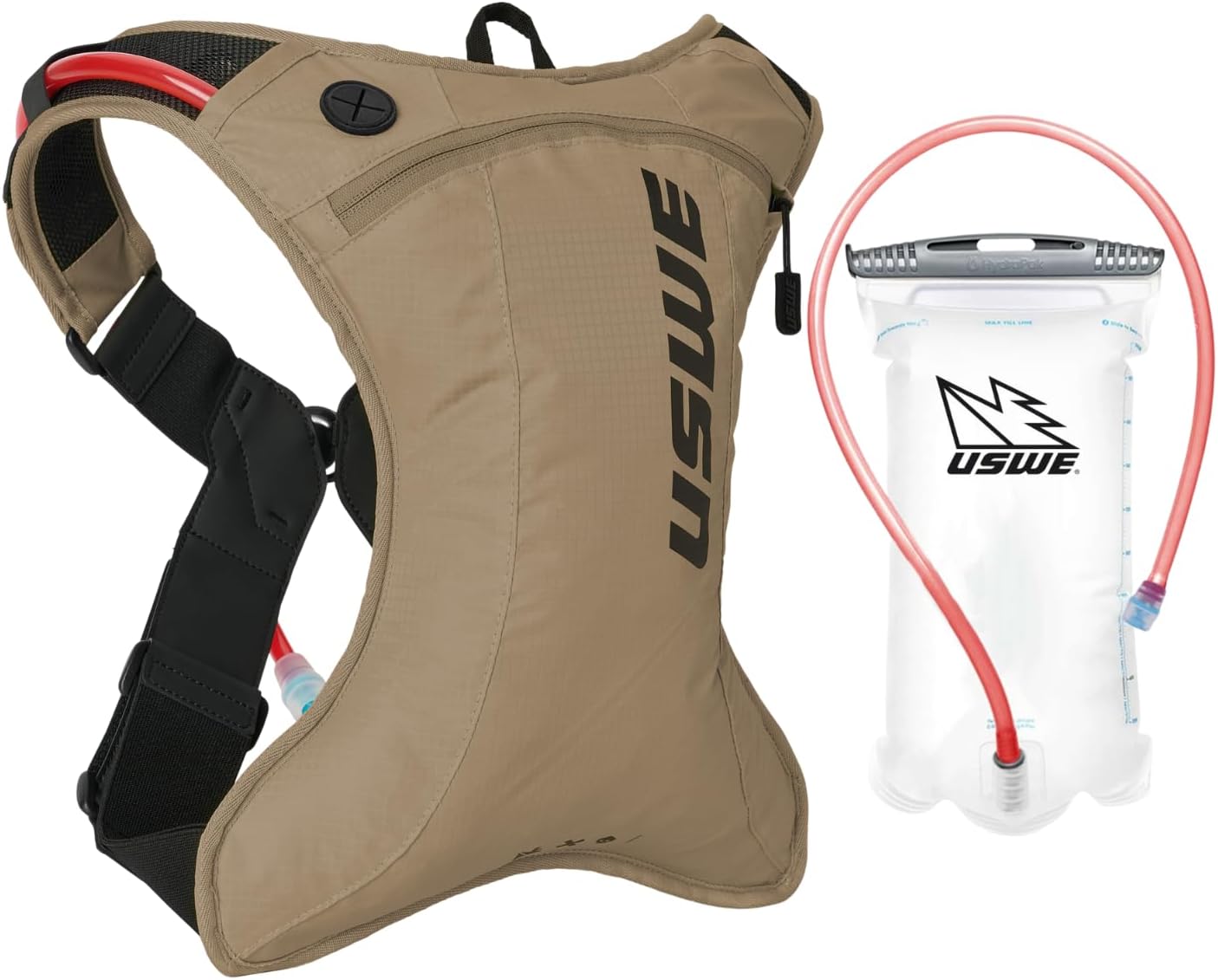 USWE Outlander Moto Hydration Pack, Running, Hiking Hydration Backpack with Water Bladder, Hydropack for Men and Women, Backpack Gear and Equipment for Cycling, MTB