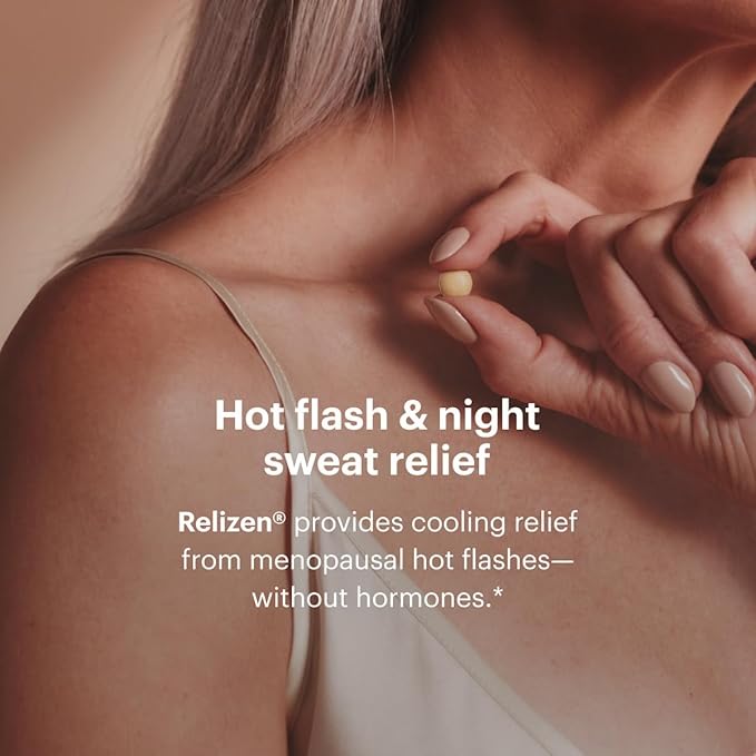 Relizen by Bonafide. Relief from Menopausal Hot Flashes & Night Sweats. — 3-Month Supply (180 Tablets)-VitarraWellness