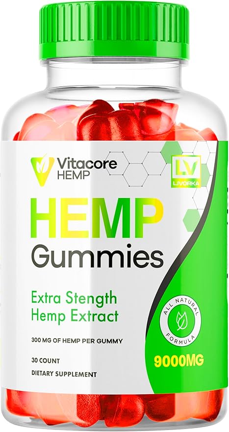 1 Pack - Vitacore Gummies - Vitacore Hemp 30 Gummies for 1 Month, Vitacore Hemp Gummies 9000 MG Per Bottle, Vitacore Gummies Me with Great Taste, Vita Core Gummies.