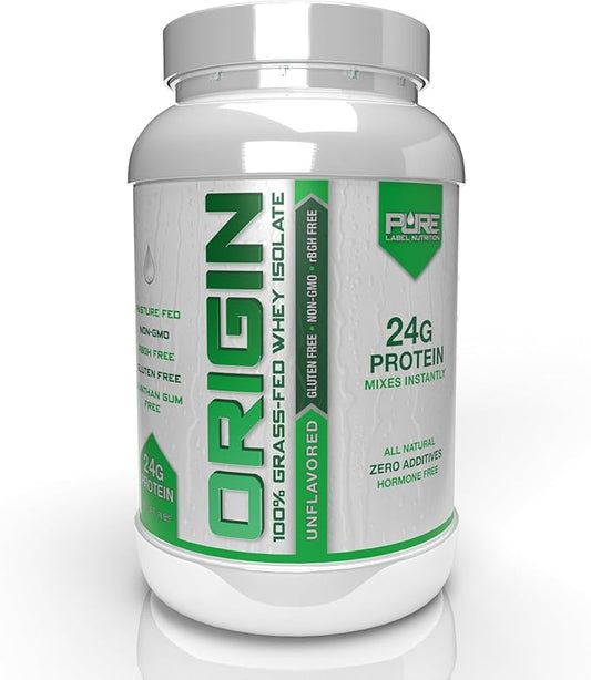 100% Grass Fed Unflavored Whey Protein Isolate-Keto-Low Carbs-2lbs