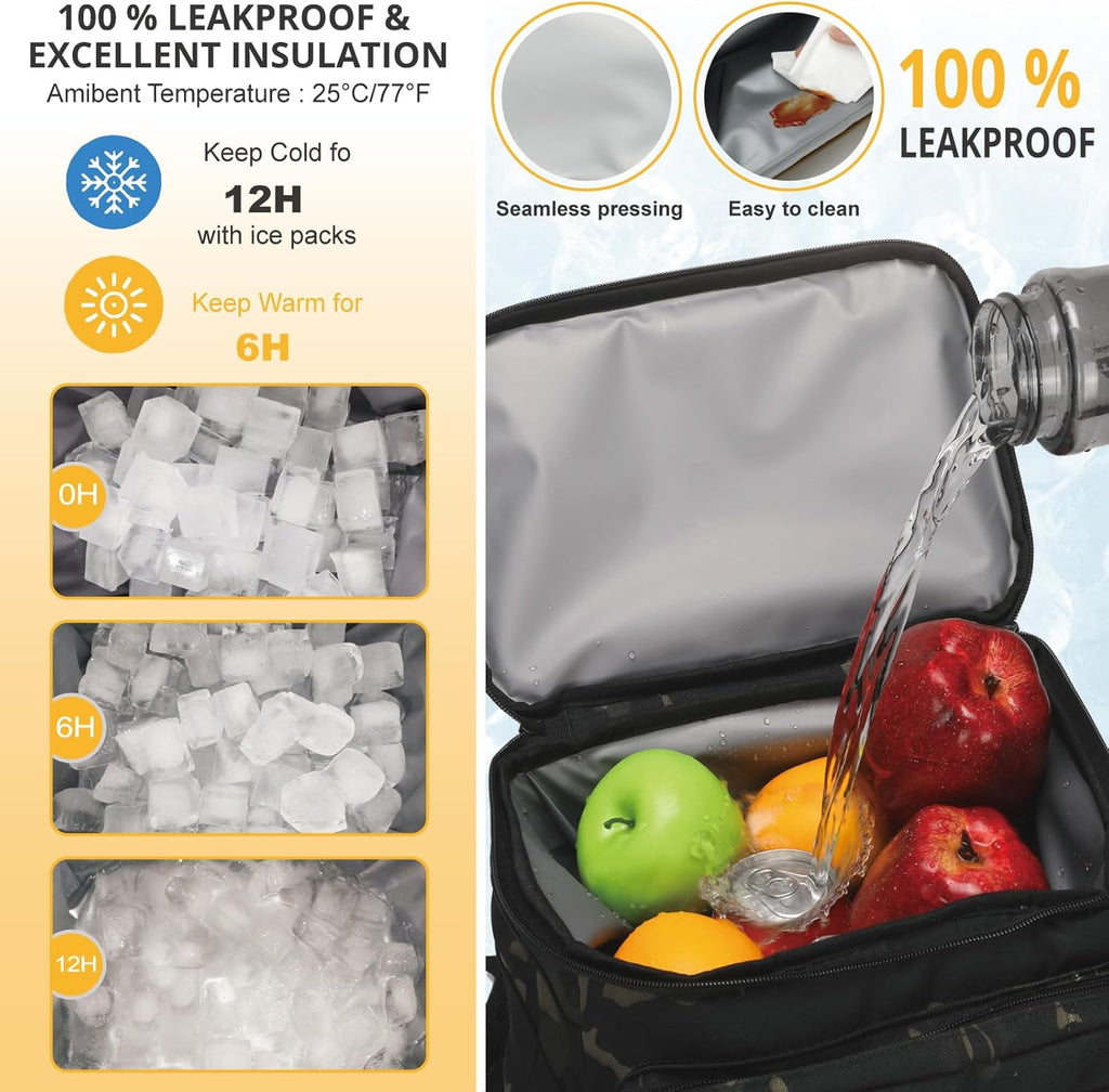 Tactical Backpack Cooler,Soft Lightweight Leakproof Cooler Backpack,Insulated Cooler Bag,Portable Soft Cooler Bag Waterproof for Beach, Travel, Camping, Picnic, Hiking