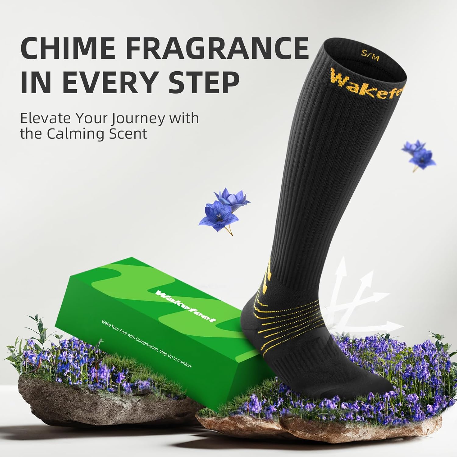 Compression Socks for Women Men 3 Pairs, Compression Stockings, Fragrance Flight Socks for Travelling Sitting