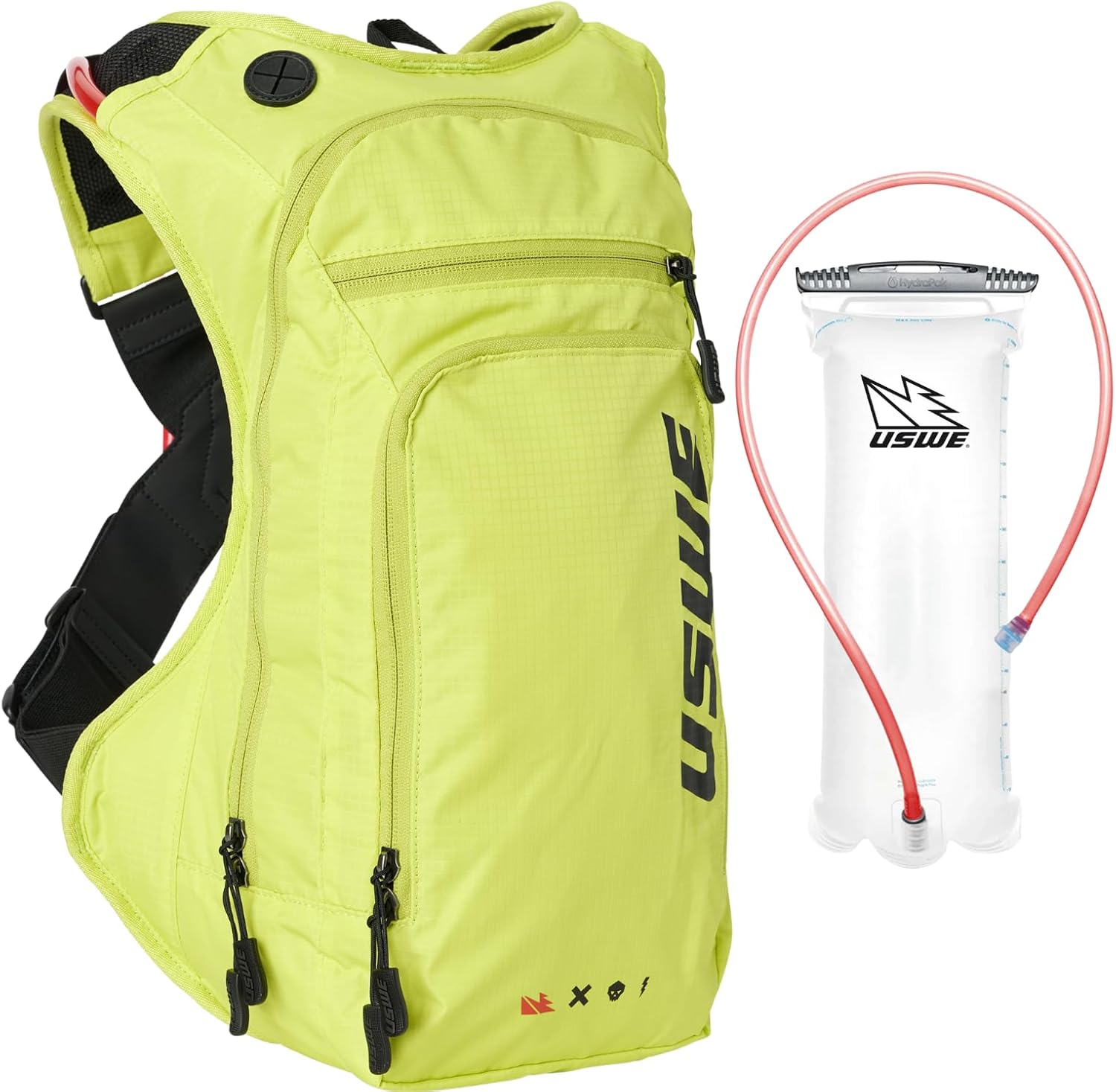 USWE Outlander Moto Hydration Pack, Running, Hiking Hydration Backpack with Water Bladder, Hydropack for Men and Women, Backpack Gear and Equipment for Cycling, MTB