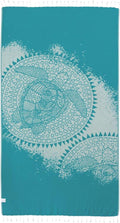 Sand Cloud Turkish Beach Towel - Sand Proof - 100% Certified Organic Turkish Towel - Quick Dry Towel for Beach, Blanket or Bath Towel - As Seen on Shark Tank - Mandala Sea Turtle Green…
