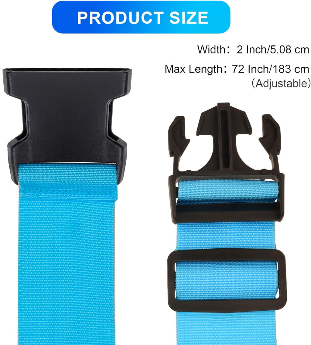 Luggage Straps for Suitcases TSA Approved, Travel Belt Suitcase Belt, Suitcase Straps TSA Approved, Luggage Belt Strap TSA Approved, Travel Straps for Luggage, Luggage Band Bag Straps, Blue