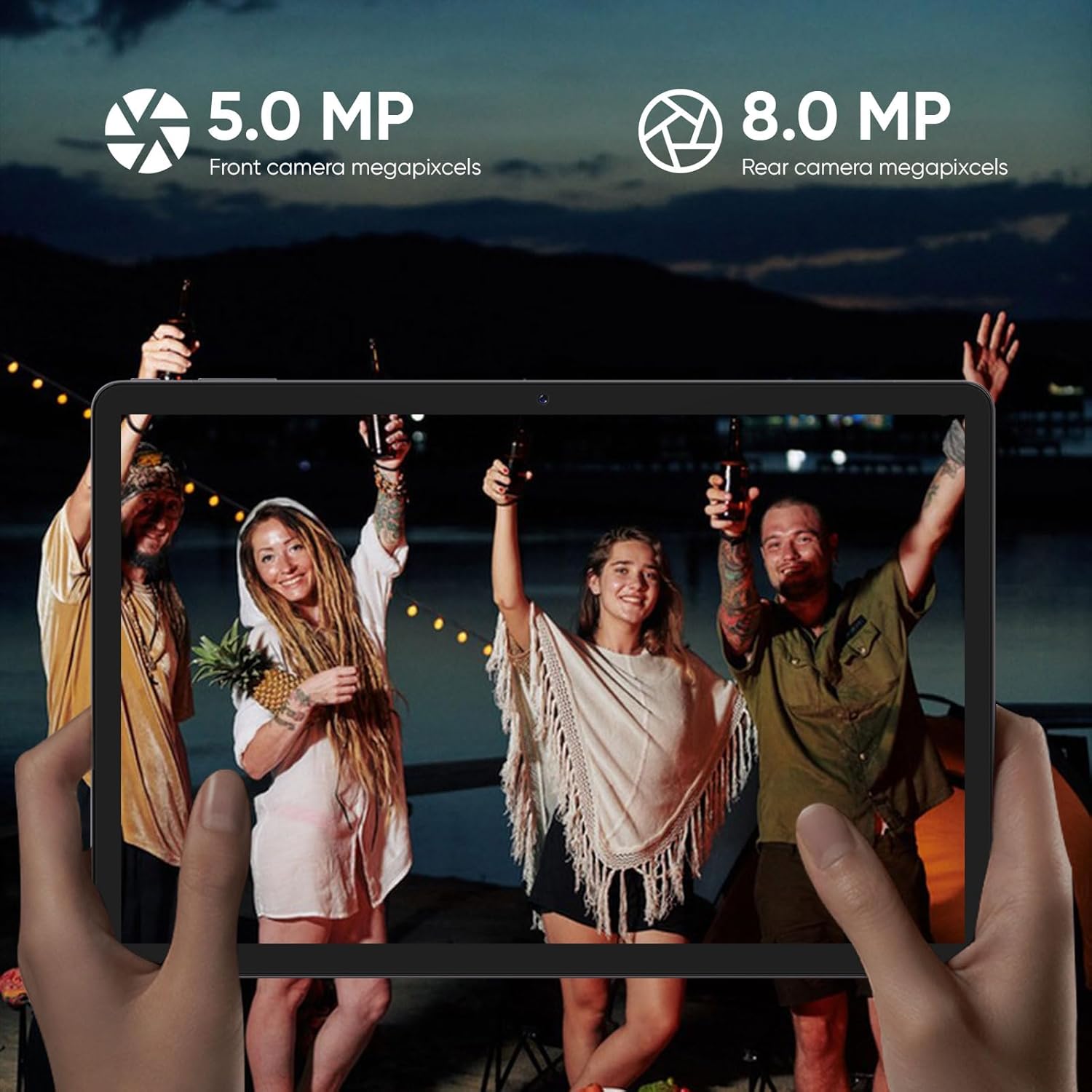 Android 15 Tablet,11 Inch Tablets with Octa Core Processor, 12GB RAM + 128GB ROM 1TB Expand, Widevine L1, 8000mAh Battery, 2.4/5Ghz Dual Band WiFi/GPS/FM Radio,5/8MP Cameras, Case Included - Black