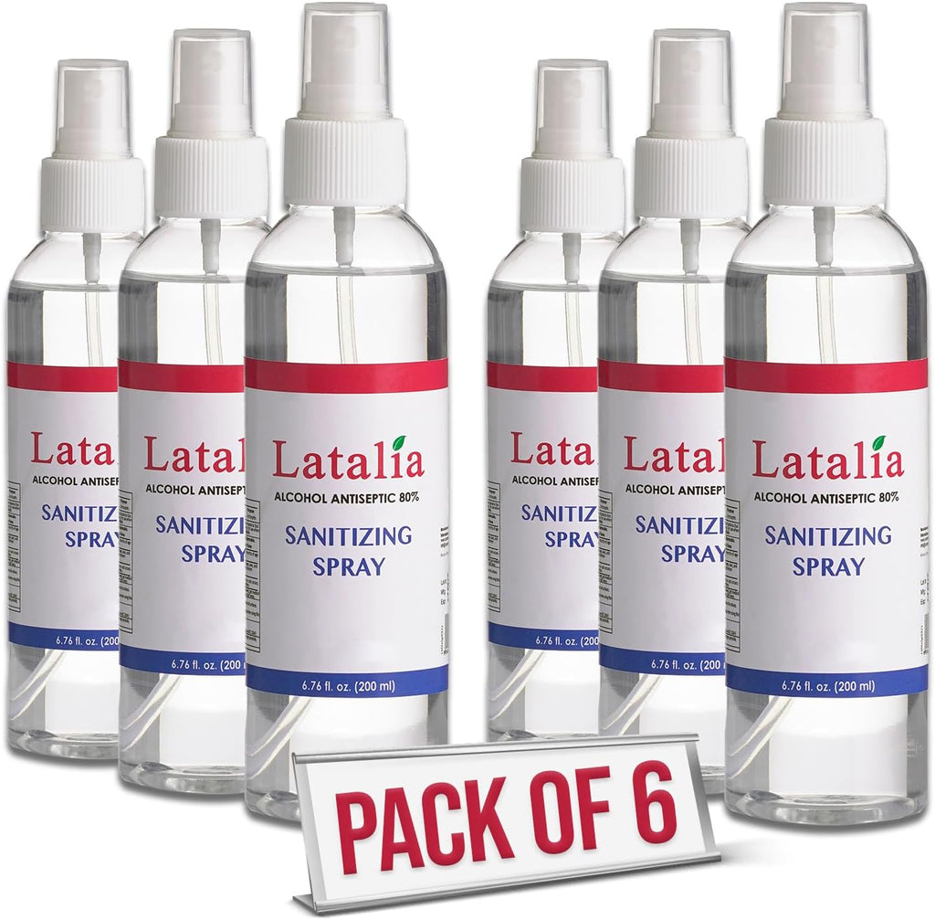 Hand Sanitizer Spray - Pack of 6 Unscented Spray Hand Sanitizer for Hands (6.67 Fl oz)