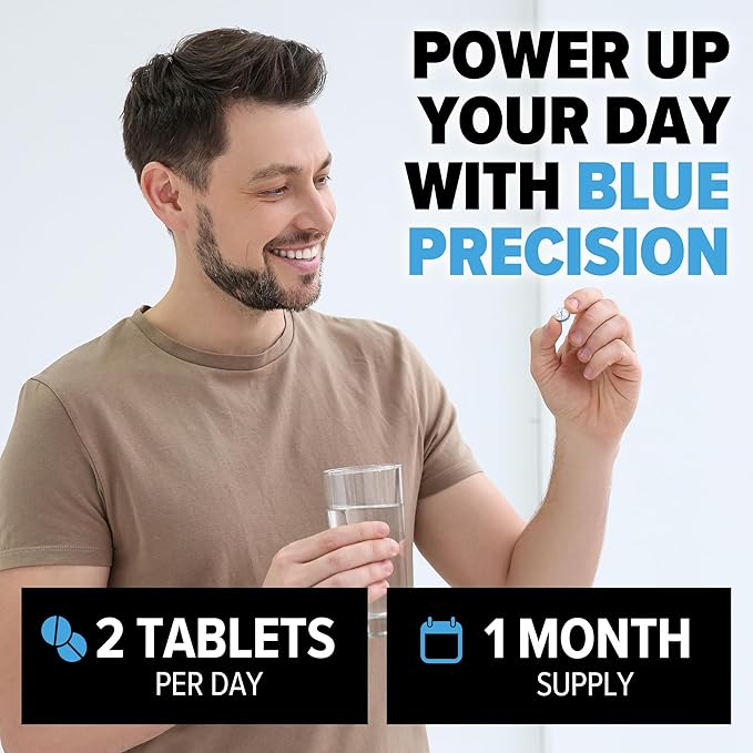 10X Health Superhuman Energy Pharmaceutical Grade Methylene Blue Tablets with Glycine, NAC, & Niacinamide - Boost Energy, Enhance Focus, & Cognitive Support - Non-GMO (60 Tablets)
