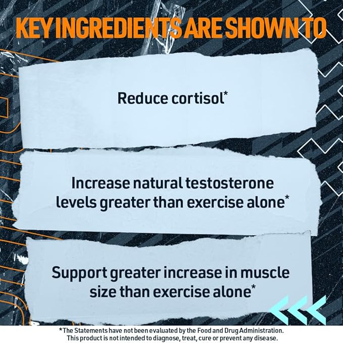 Blue Star Nutraceuticals Status - Testosterone Booster for Men - w/KSM 66 Ashwagandha - Invigorate Stamina, Muscle Growth & Energy | Natural Test Booster Support - 90 Veggie Capsules