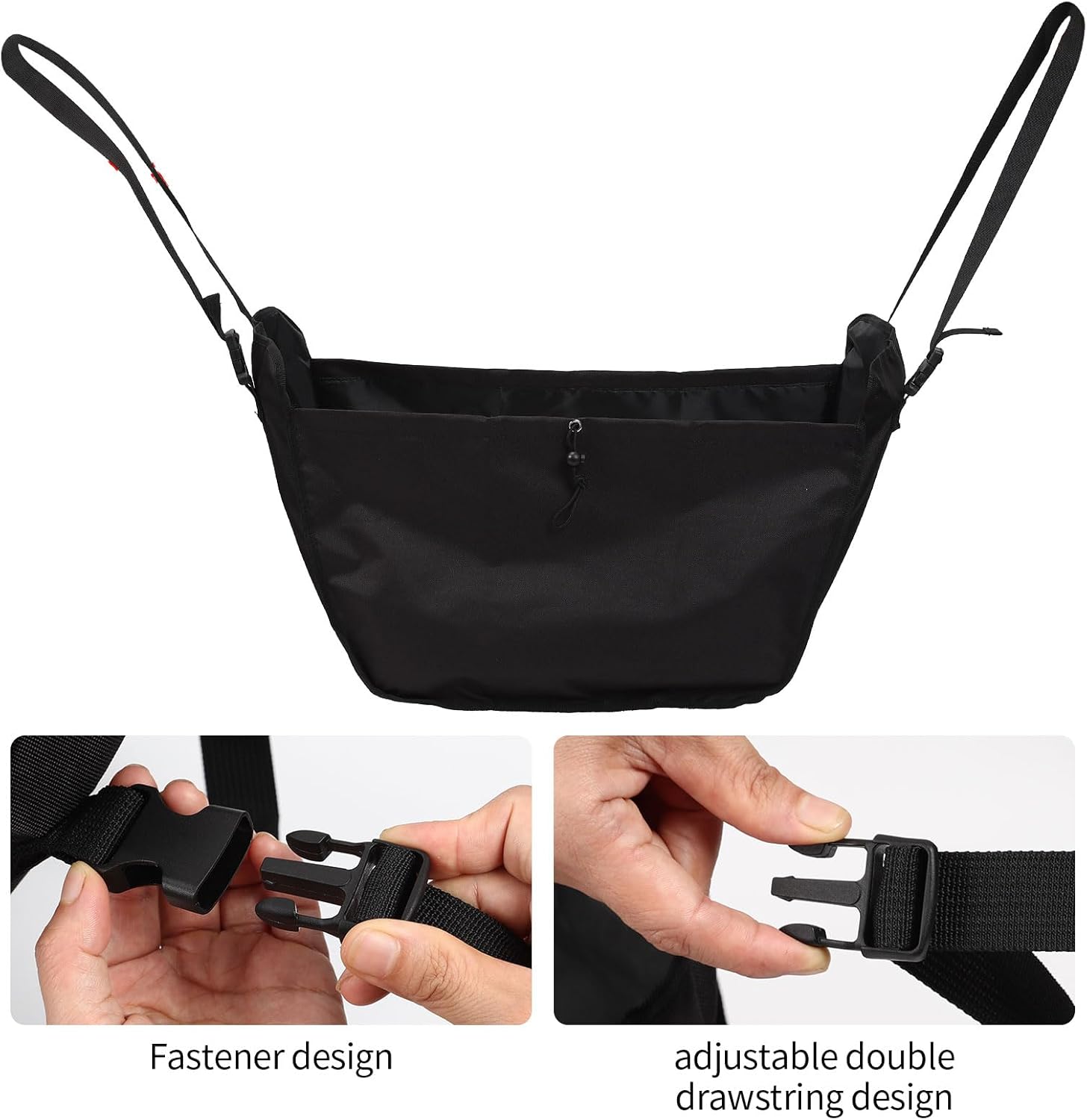 Car Seat Organizer - Large Capacity Passenger Seat Storage Travel Bag, Portable, Foldable and Collapsible Miscellaneous Car Hanging Bag, Shopping Shoulder Bag, Reusable Tote with Drawstrings